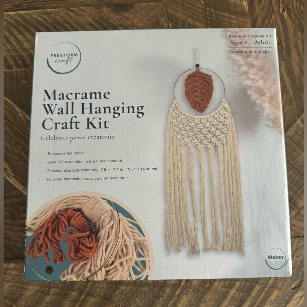 Macramé Kit Beginner Friendly Freeform Craft DIY  Gift 8 Yrs+ Wall Hanging.